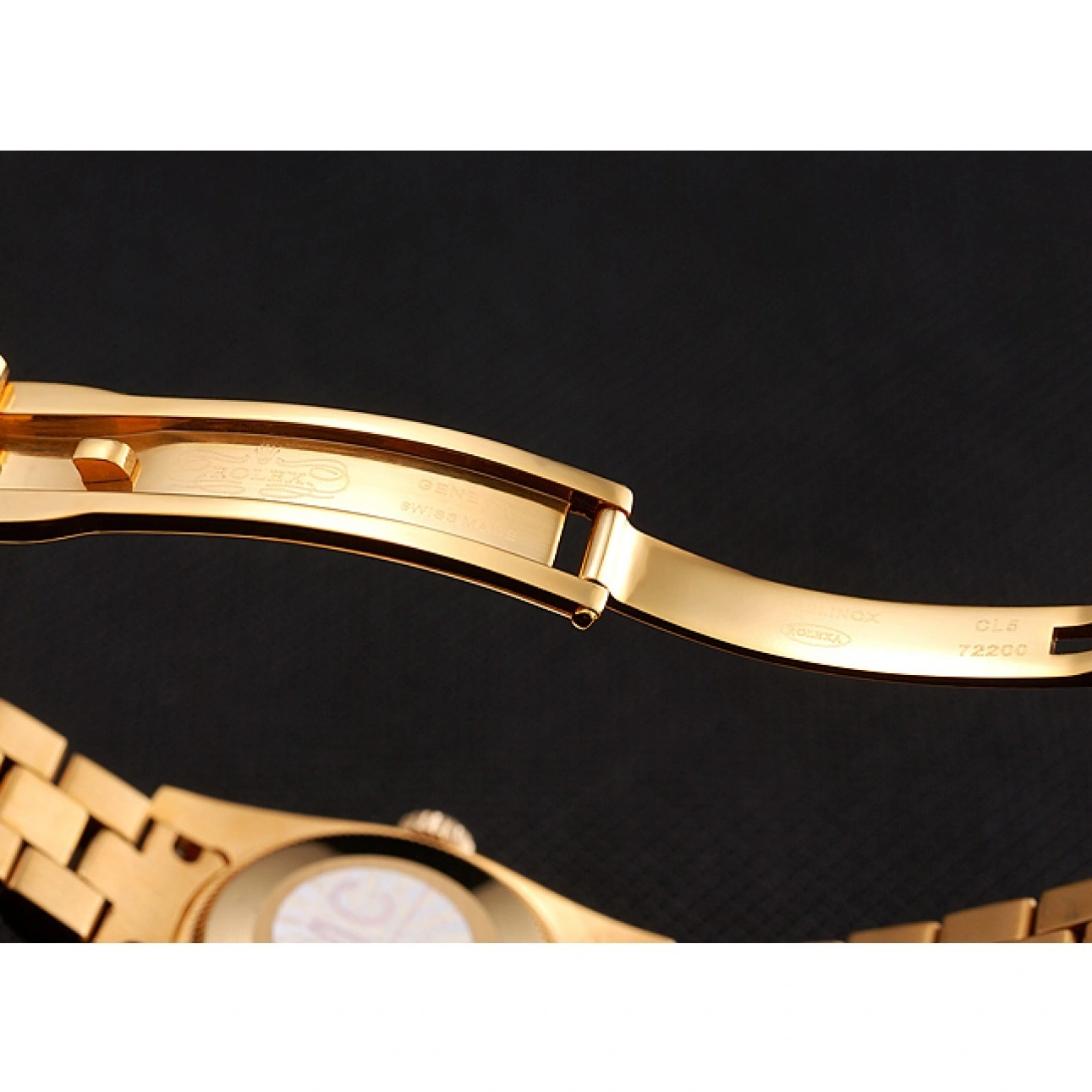 AAA replica watch Diamond Bracelet Pave Swiss Rolex DayJust Diamond Gold 1453953 Dial Gold 1025